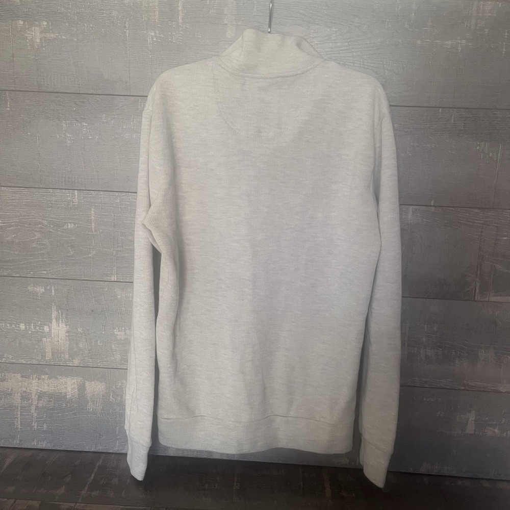 U.S Polo Assn Quarter Zip Pullover Mens M Gray Cotton Preppy Casual Office - Picture 5 of 6